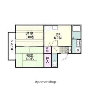 Uハウス桜ヶ丘【102号室】の間取り
