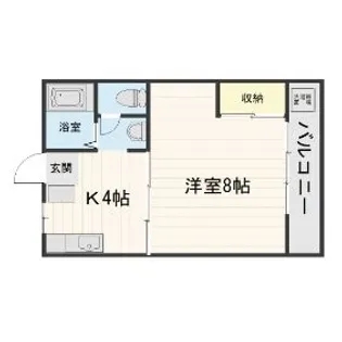 コーポ田畑【202号室】の間取り