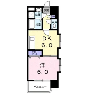 パームヒルズマンション【3階】の間取り