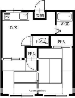 ガルダⅠ【201号室】の間取り