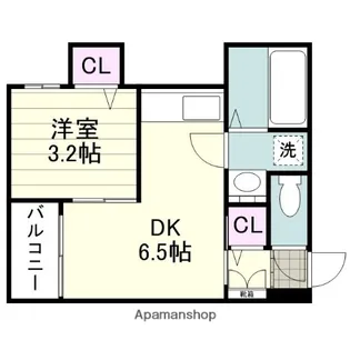 ZEROみやた通り【203号室】の間取り