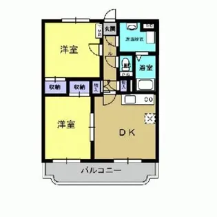 エクセルビュー東坂元【203号室】の間取り