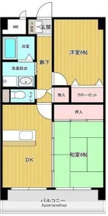 ヴェルドミール山湖【302号室】の間取り