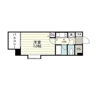 トーカンキャステール鹿児島駅前【0707号室】の間取り