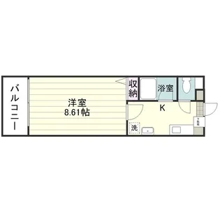 アーバン上荒田【0409号室】の間取り