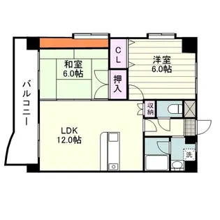 ガーデンプレイス上荒田【0603号室】の間取り