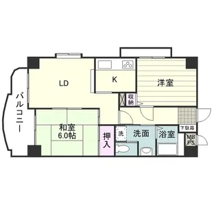 トーカンマンション平之町【0903号室】の間取り