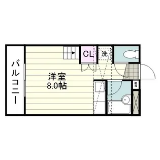 上之園フラッツ【0302号室】の間取り