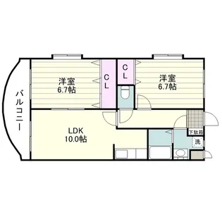 プランドール【0201号室】の間取り