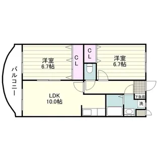 プランドール【0202号室】の間取り