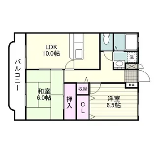 2LDKの間取り画像