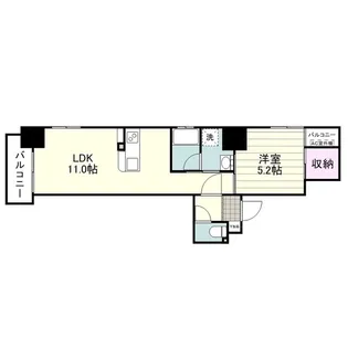 SーFORT鹿児島BLOSSOM【0803号室】の間取り