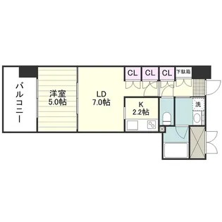 RJRプレシア郡元【1408号室】の間取り