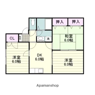 ウエストヒルズ西紫原A棟【1階】の間取り