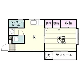 サンハイツこば【0203号室】の間取り