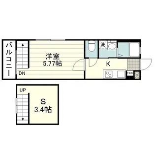 ラピロス鴨池【0101号室】の間取り