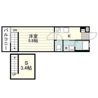 ラピロス鴨池【0102号室】の間取り