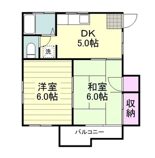 ハイツタウニィ【0201号室】の間取り