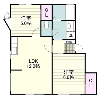 フレグランス桜 A棟【0102号室】の間取り