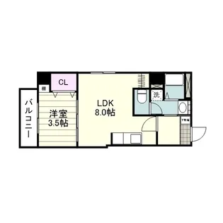 ラ・テラス薬師【0403号室】の間取り