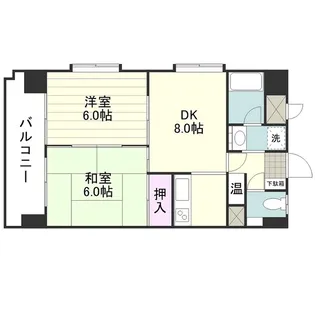 ハイライズチヅル【0601号室】の間取り