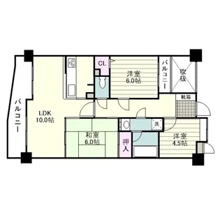トーカンマンション高見橋【0405号室】の間取り