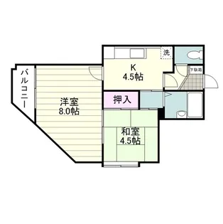 ヒルサイドハイツC棟【0403号室】の間取り