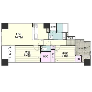 フレッセ高見馬場【1204号室】の間取り