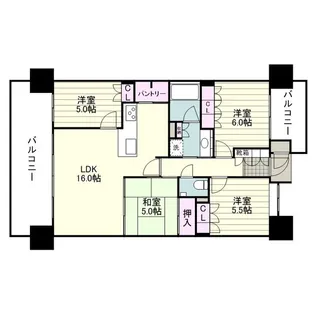 MJRザガーデン鹿児島中央 Ⅰ期【0811号室】の間取り