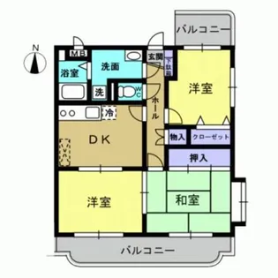 パークサイドフルール【102号室】の間取り