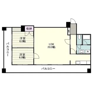 アスカビルⅡ【0701号室】の間取り