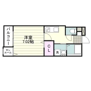 サンモール東谷山【0303号室】の間取り