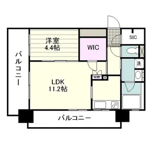 RJRプレシア郡元Ⅲ【0612号室】の間取り