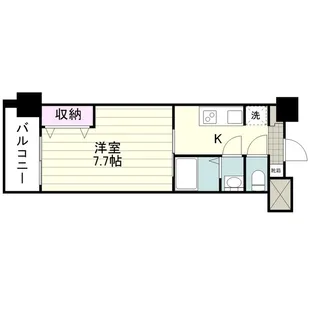 RJRプレシア郡元スクエア【0719号室】の間取り