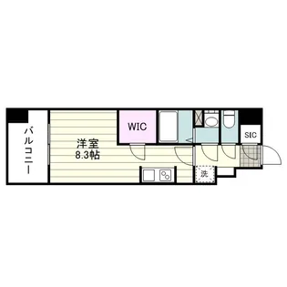 SーRESIDENCE 小川町【0609号室】の間取り