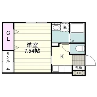 FIRST【0102号室】の間取り