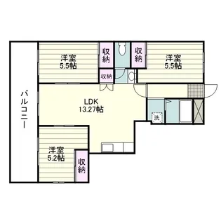 ドリームハイツ浜田【0401号室】の間取り