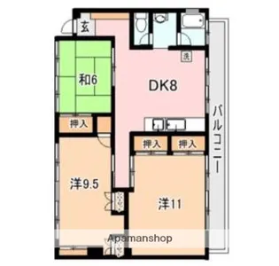 さえきビル【201号室】の間取り