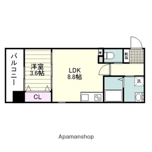 LA SINCERITE上荒田【2階】の間取り