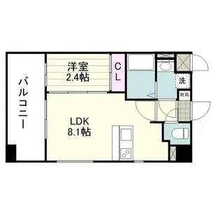 リアンシエルブルー鹿児島中央【0805号室】の間取り