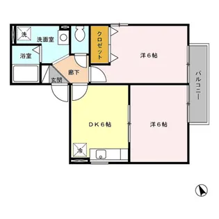 コンフォートウィルモア【2階】の間取り