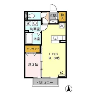 ナチュール清和【2階】の間取り