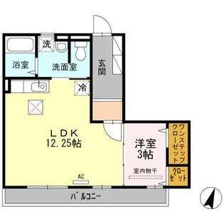 ボヌール東谷山【1階】の間取り