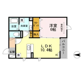 フェリーチェ西田【2階】の間取り