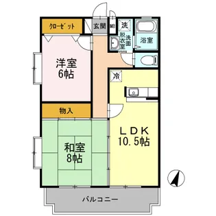 パークサイド吉留【3階】の間取り