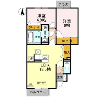 パティオ ルーチェ A棟【1階】の間取り