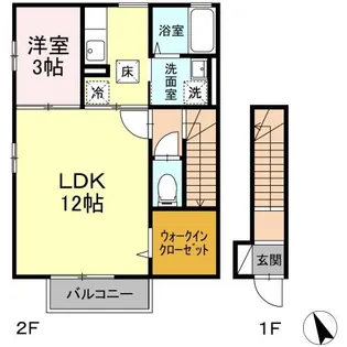 フォンティーヌ【2階】の間取り