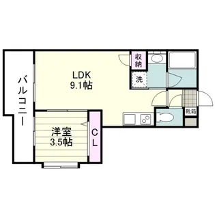 シンシア【0101号室】の間取り