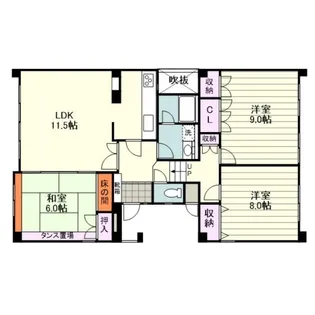 鴨池センチュリーハウスI棟【0302号室】の間取り