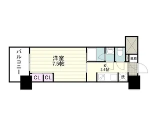 RJRプレシア鹿児島駅前【0806号室】の間取り